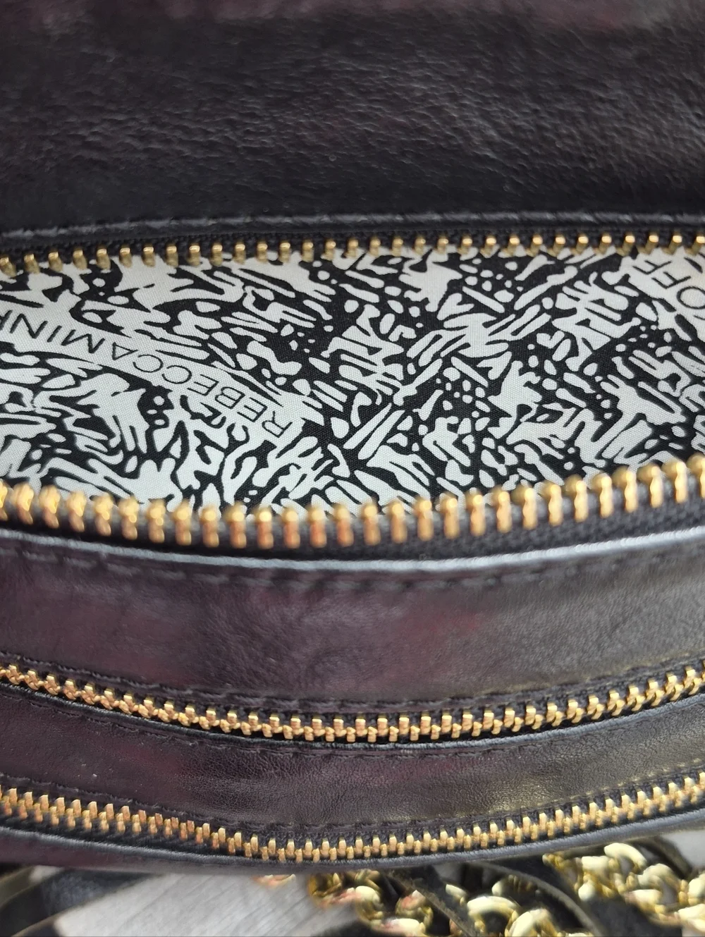 Rebecca Minkoff Black Leather Studded Crossbody Bag with Gold Zippers - Picture 16 of 16